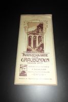 Antike Touristenkarte Graubünden