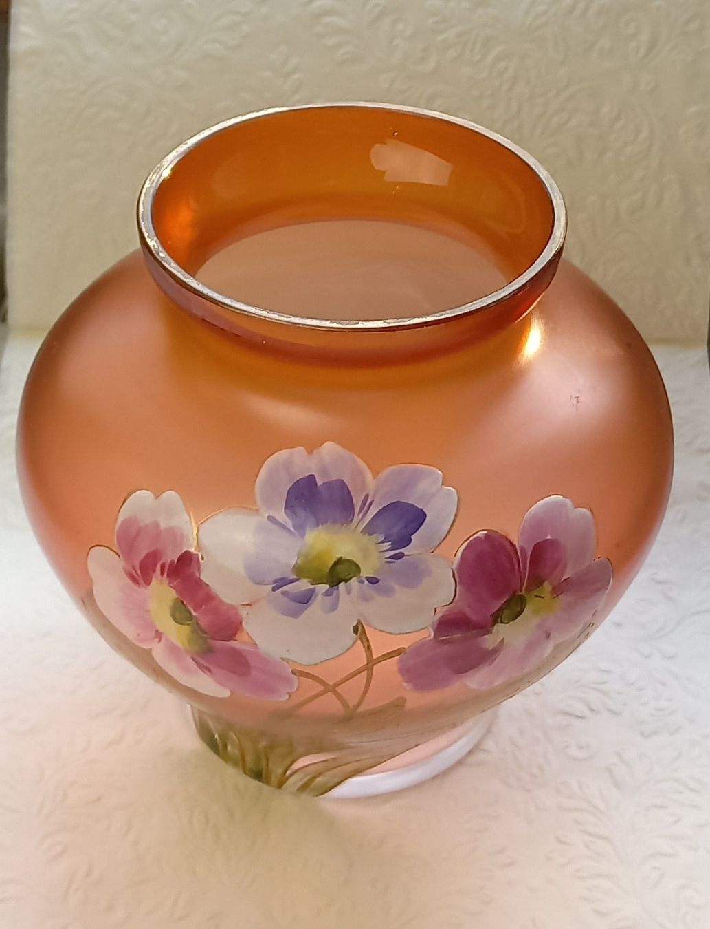 Vase & Récipients: Antike Glasvase mit Blumenmuster  – D'occasion à Buchs AG par Dzirul 1