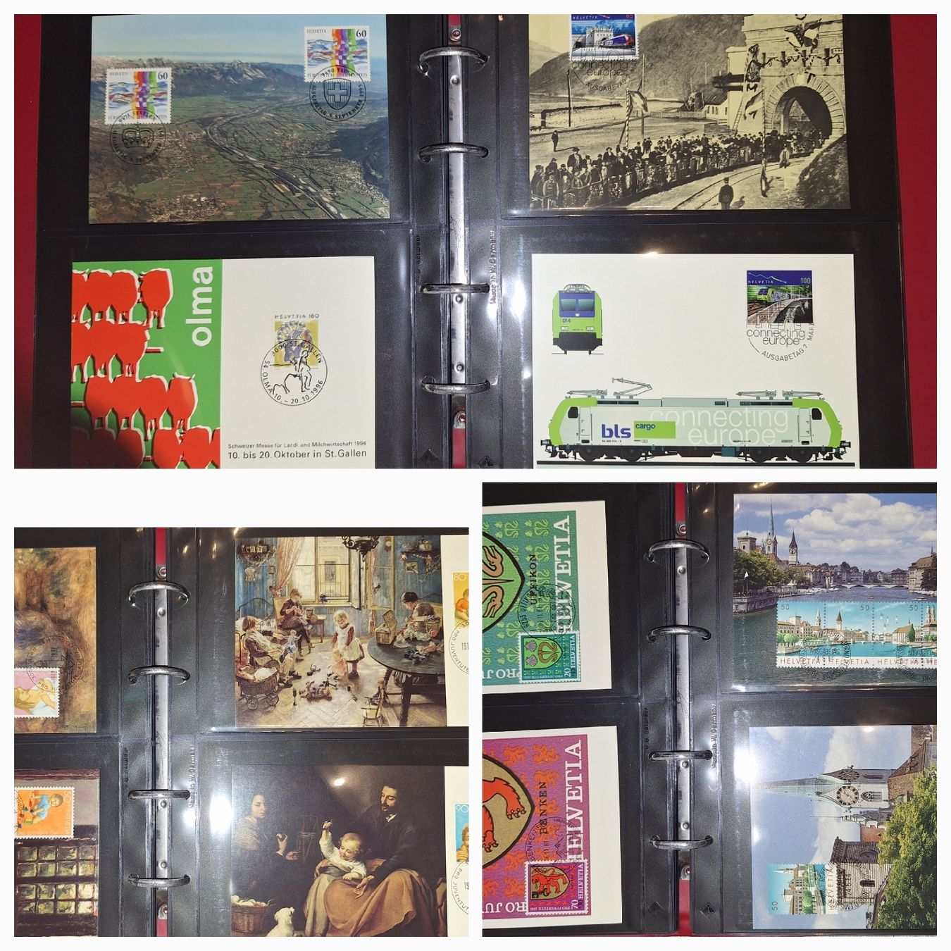 Alle Briefmarken: Maximumkarten und div. 113Stk. schweiz / Liechtenstein – Gebraucht aus Balgach von SIMEON27 3