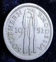 SOUTHERN RHODESIA 3 PENCE 1951