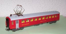 KLEINBAHN H0 392: SBB Speisewagen Dr 4 mit LED-Licht, DC