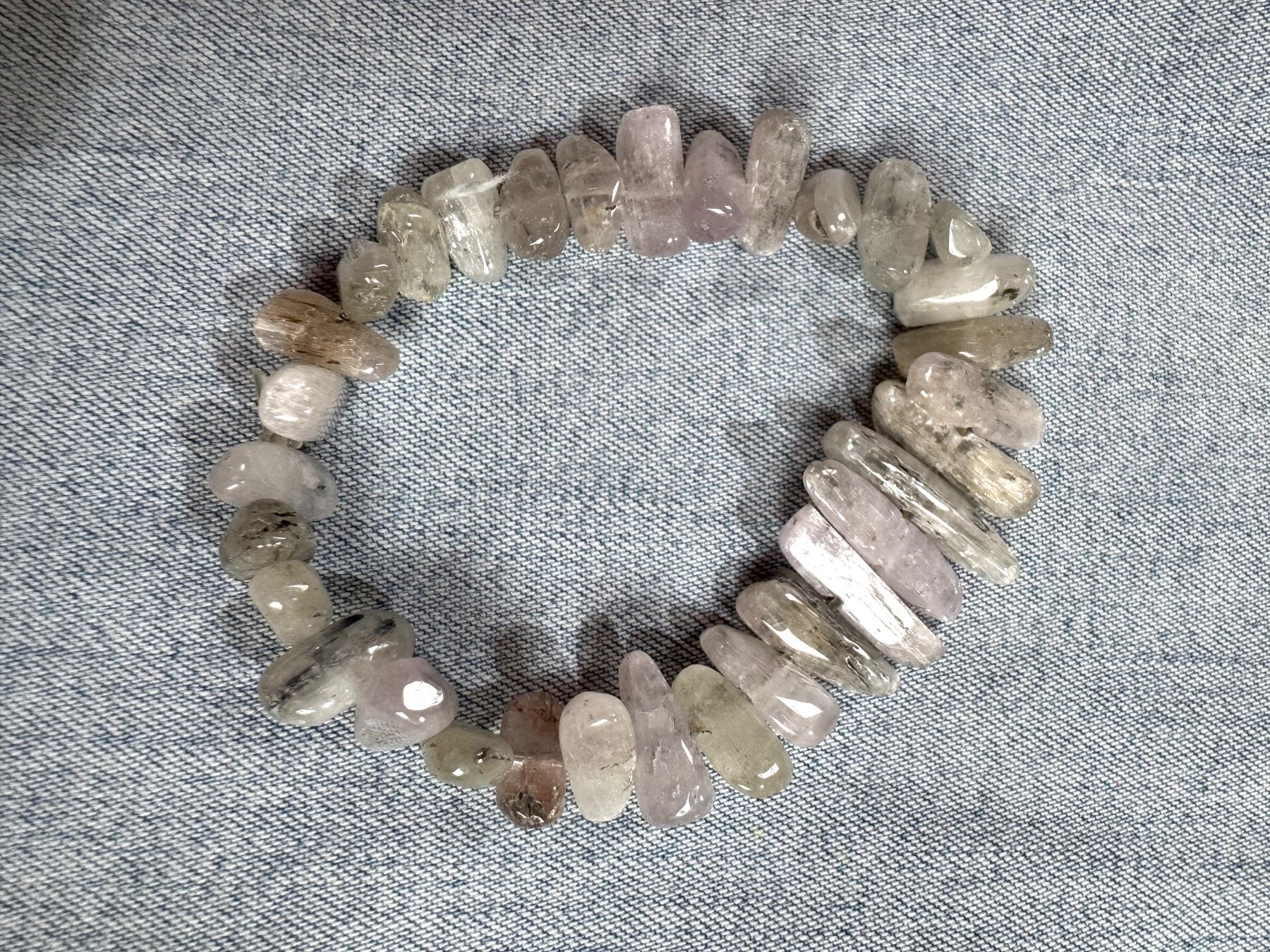 Bracelets: Kunzite  Armband.   elast    TOP!!!    exclusiv   modern – Neuf avec emballage d'origine à Leuggern par gemshow 7