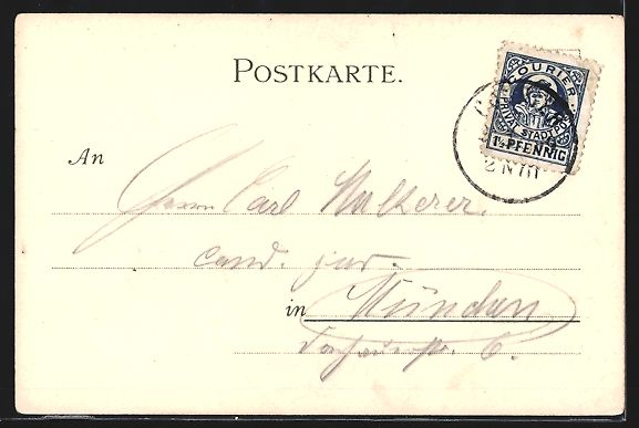 Ansichtskarten: Heinrich Kley: München, Maximilianeum,  – Gebraucht aus Berlin von bartko-reher 1
