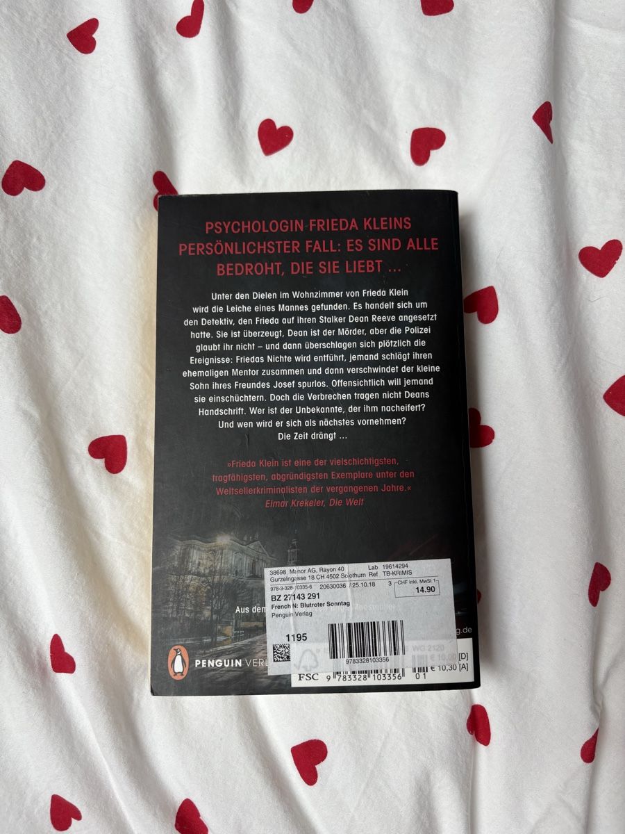 Libri: Blutroter Sonntag Thriller Taschenbuch – Usato da Deitingen venduto da Koala-2024 1