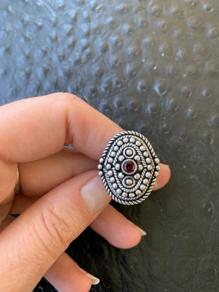 Anelli: Dekorativer Ring Silber mit Granat – Nuovo (secondo la descrizione) da Birsfelden venduto da Exclusivity 3