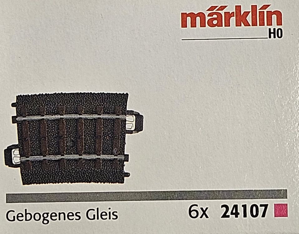 Voie Courbe Märklin HO 24107 R1 360 Mm 7,5° - Occasion, Excellent état