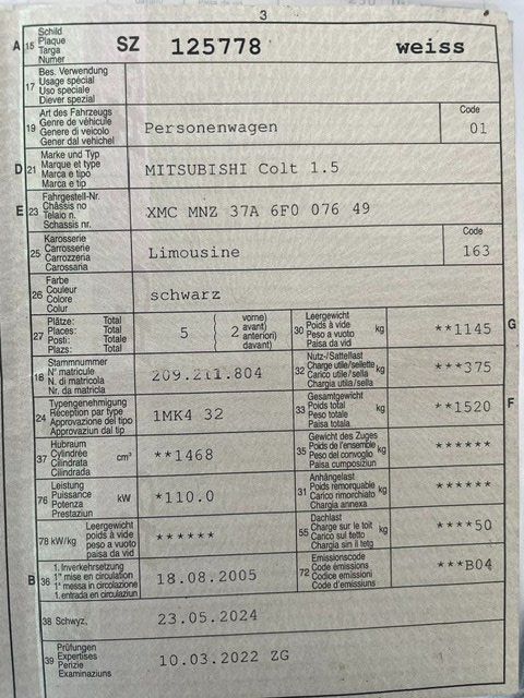Mitsubishi Autos: Mitsubishi Colt 1.5, Benzin – Gebraucht aus Rothenthurm von schwinger21 9