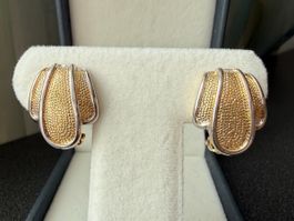 ✨Vintage „D’Orlan“ Ohrringe, zweifarbig, Clips
