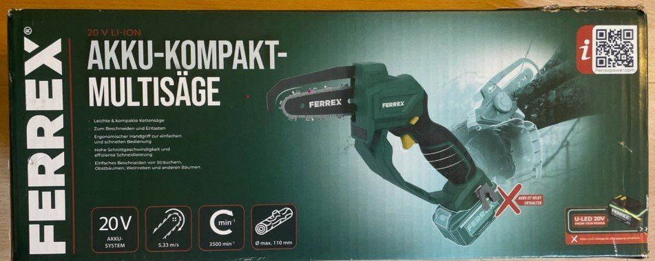 Ferrex Scies: Kettensäge – Neuf avec emballage d'origine à Niederbipp par Michelle018 1