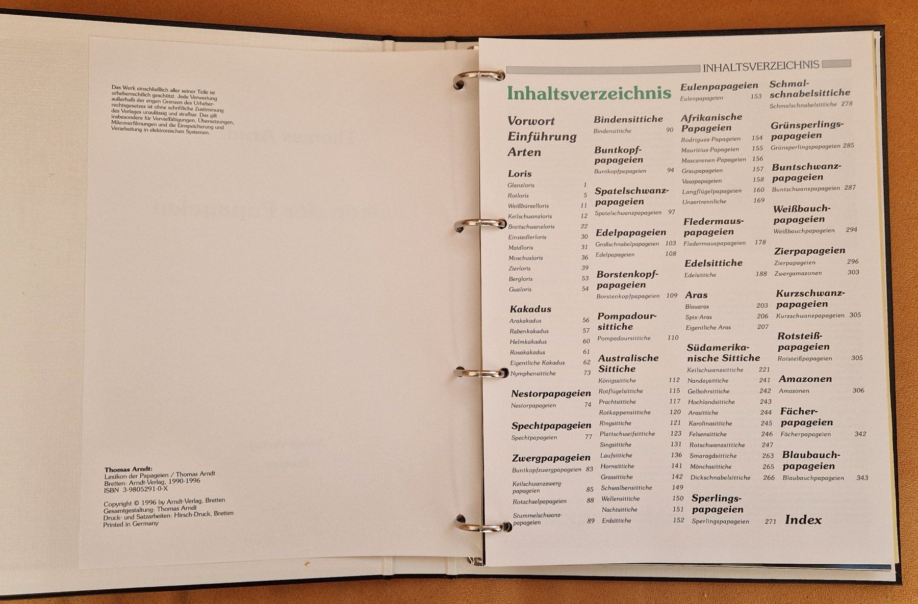 Libri: Lexikon der Papageien - Thomas Arndt – Usato da Villarepos venduto da Discorine07 1