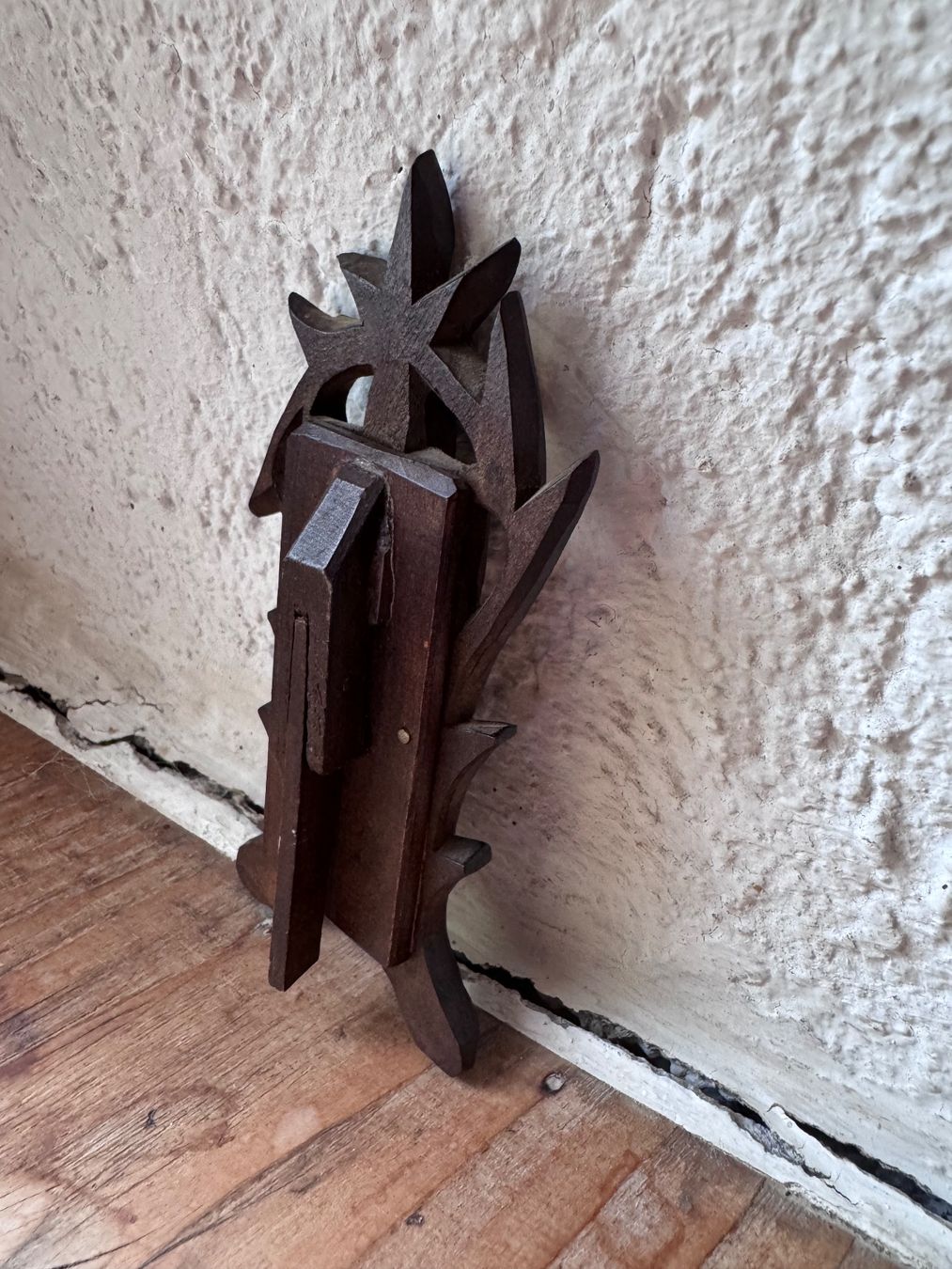Sculture & Statue: Brienzer Schnitzerei Standthermometer mit Edelweiss – Usato da Glovelier venduto da deepfunk 2