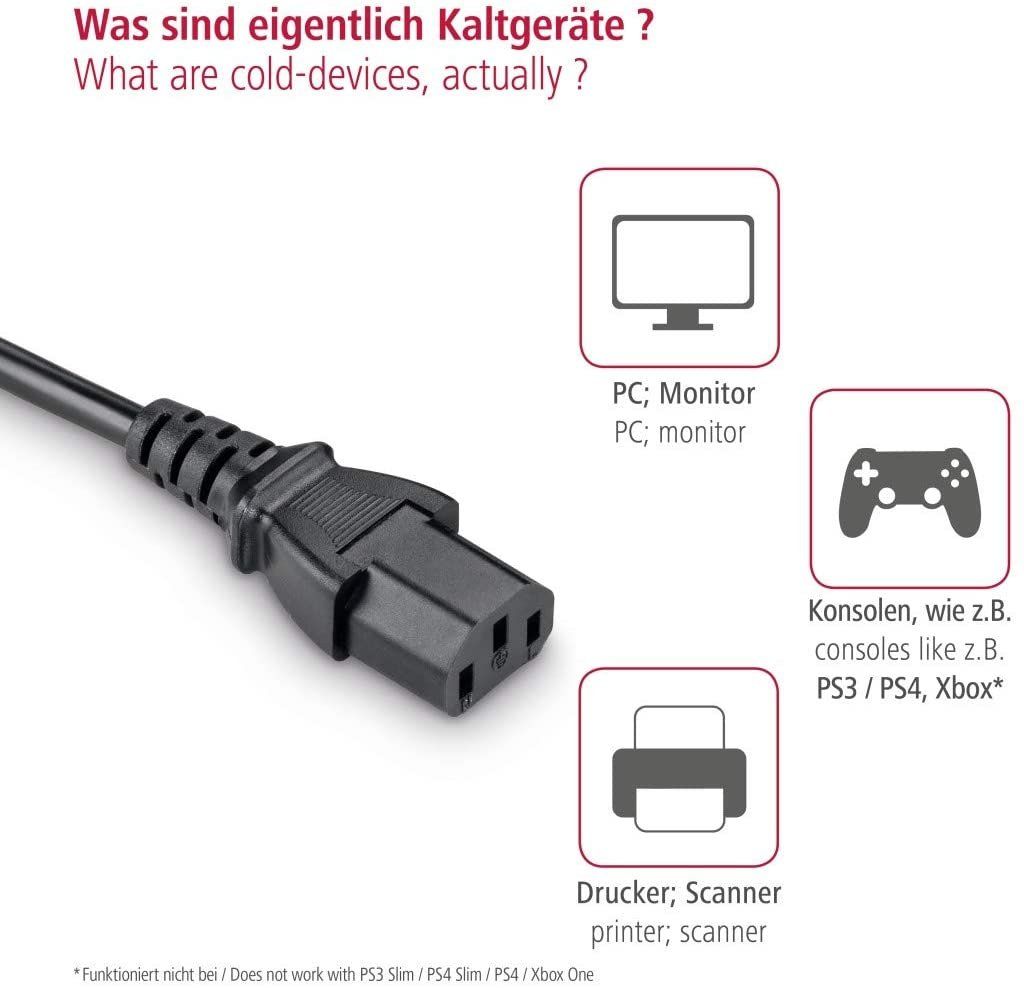 Cavi: Netzkabel / PC / Computer Kabel 230 V / EURO – Nuovo e nell'imballaggio originale da Humlikon venduto da GX30 4