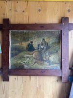 Jäger alte Bilder in Holzrahmen 