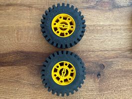 2x LEGO Technic Räder 24x43 Gelb/Schwarz – 3739c01