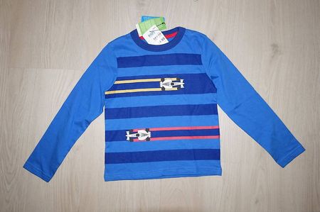 Langarmshirt Rennauto blau Gr.116 Kids Neu!
