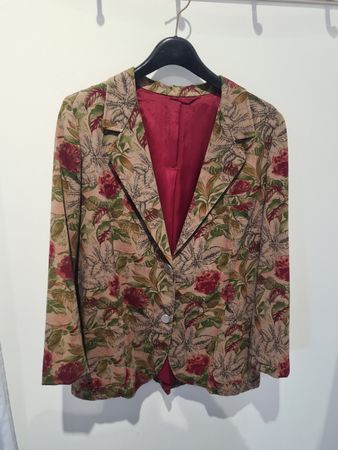Vintage Damen Blazer mit Blumenmuster, Grösse 40