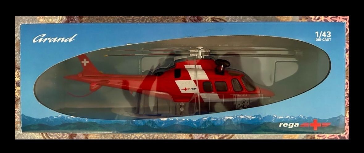 Rega Modellbausätze & Standmodelle: Rega Helikopter Grand 1:43 – Neu und originalverpackt aus Castione von DWNL