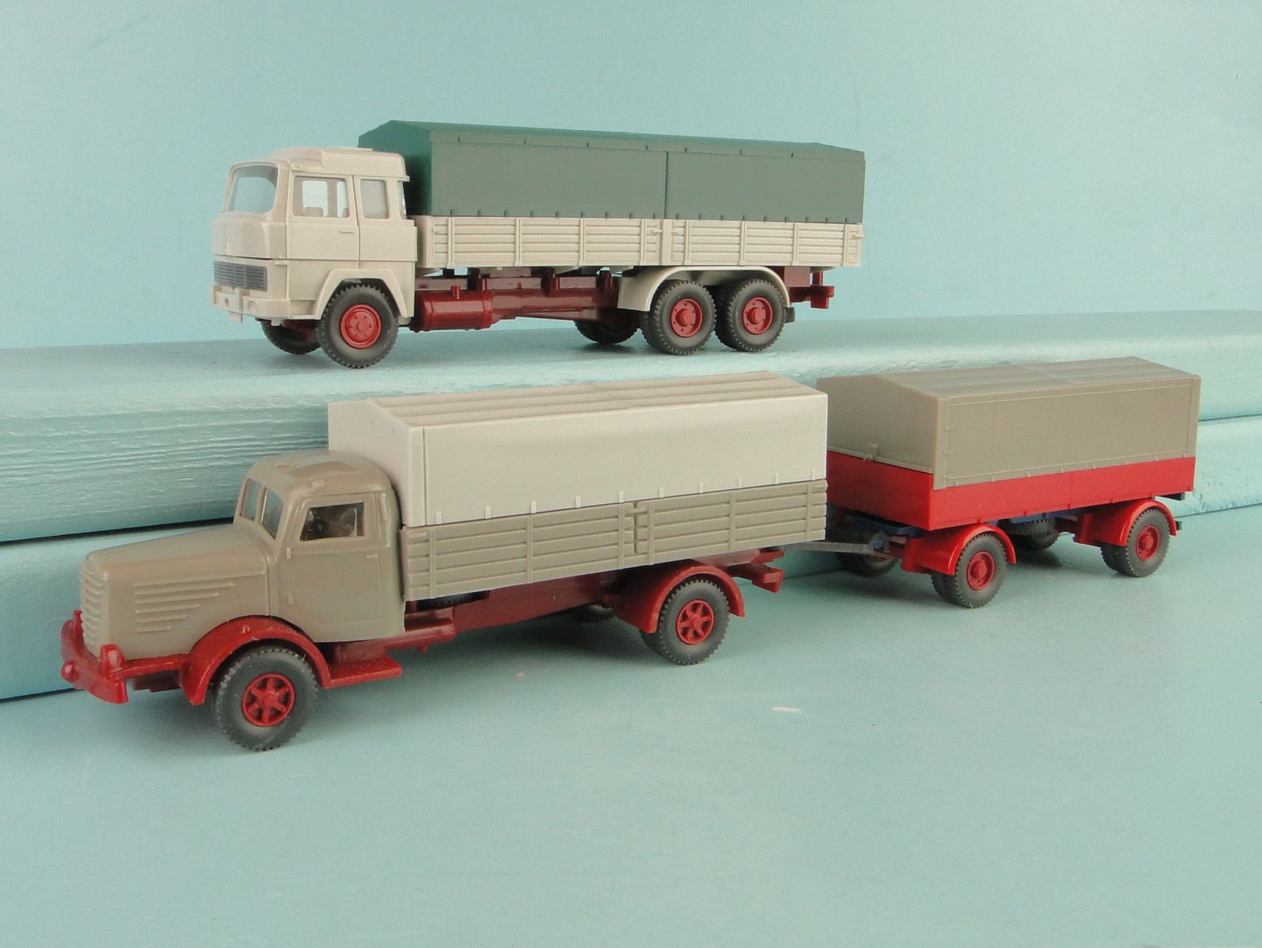 Modellini di ferrovie: Wiking H0 2 Lastwagen – Usato da Bülach venduto da cann11 1