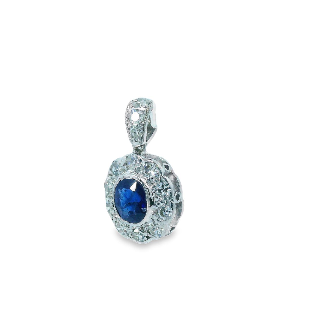 Anhänger: Platin Anhänger mit Saphir & Diamanten – Gebraucht aus Embrach von marufa 6