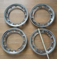 4 Stk. Zierringe Mercedes Chrom Radkappen Oldtimer, Antik!