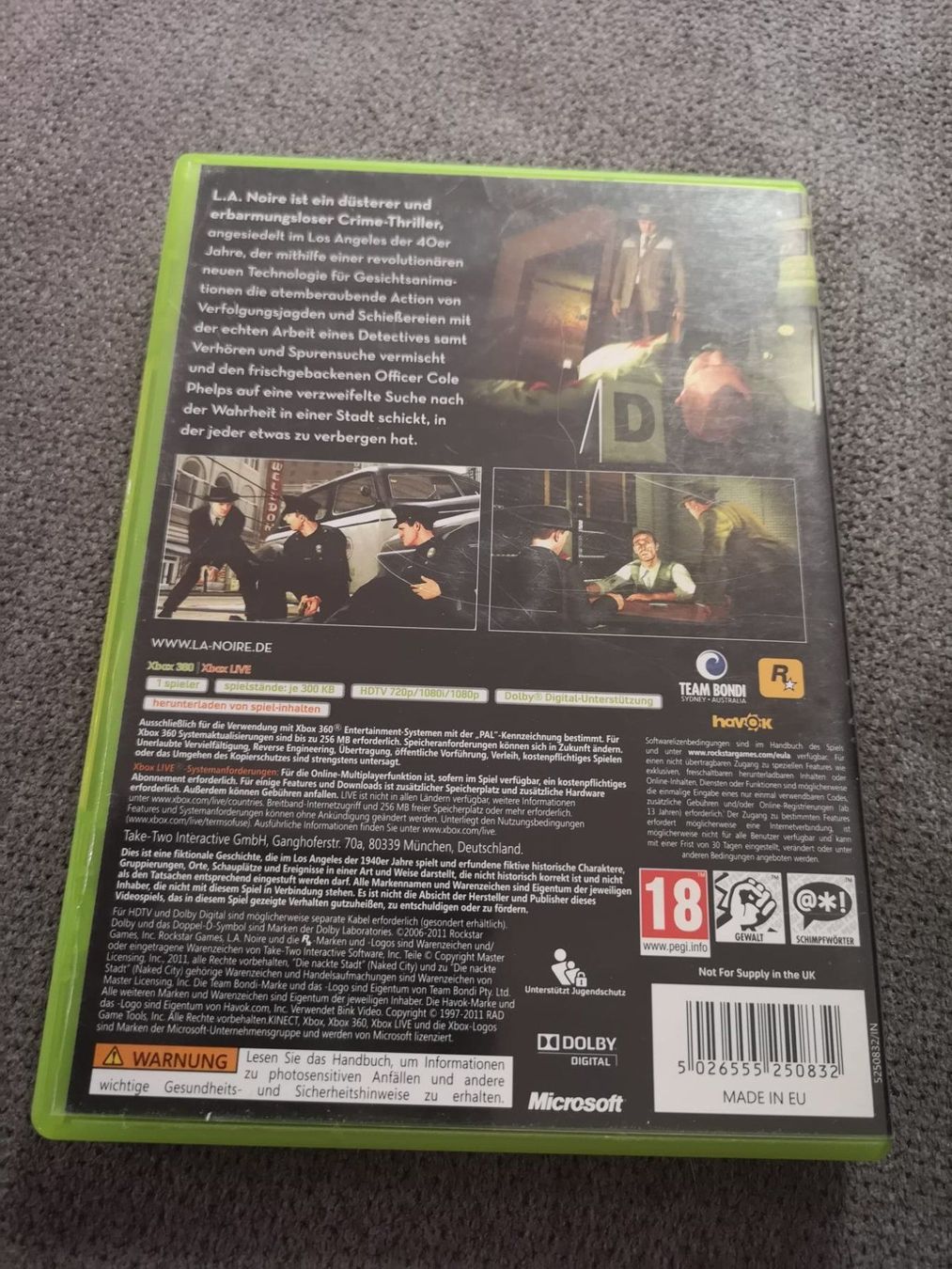 Giochi: L.A. NOIRE XBOX 360 – Usato da Herisau venduto da Seyashop_2 1
