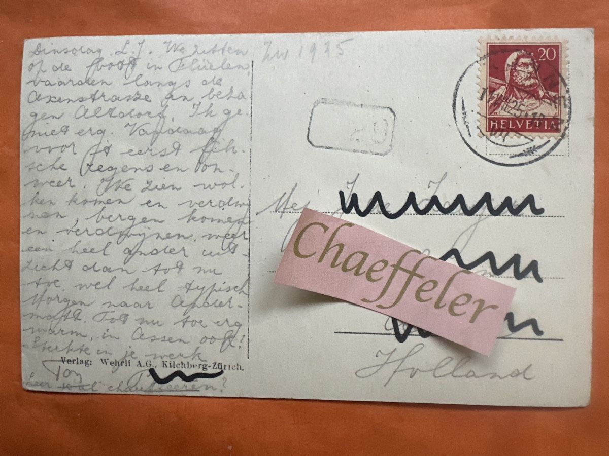Cartoline postali: 1925 26715 Tellskapelle  – Usato da Zürich venduto da Chaeffeler 1