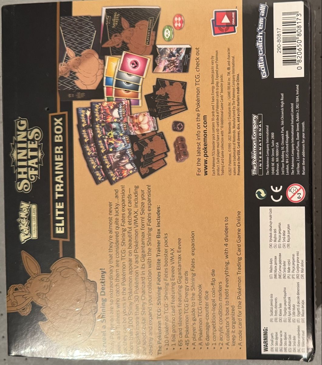 Pokémon Carte collezionabili: Pokémon Shining Fates Elite Trainer Box – Nuovo e nell'imballaggio originale da Bassersdorf venduto da PokeDude 1