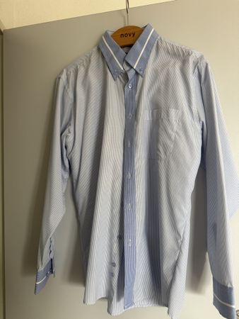 Attore Herren Hemd, Gr. 43/17, hellblau gestreift, Top!