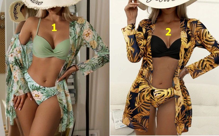 Costumi da bagno & Bikini: Badeanzug Kimono mit Bikini – Nuovo e nell'imballaggio originale da Amriswil venduto da Ravinvida 1