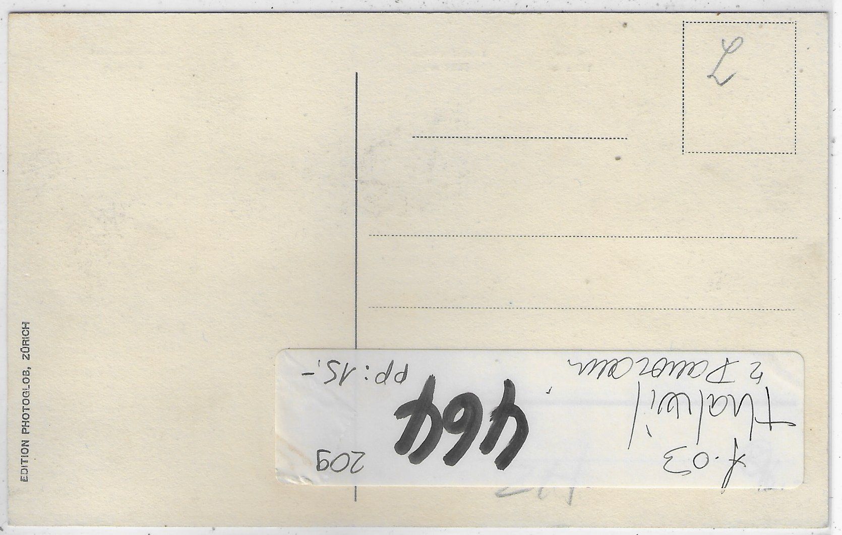 Cartoline postali: Thalwil und die Alpen – Usato da Ettingen venduto da Kartenplanet 1