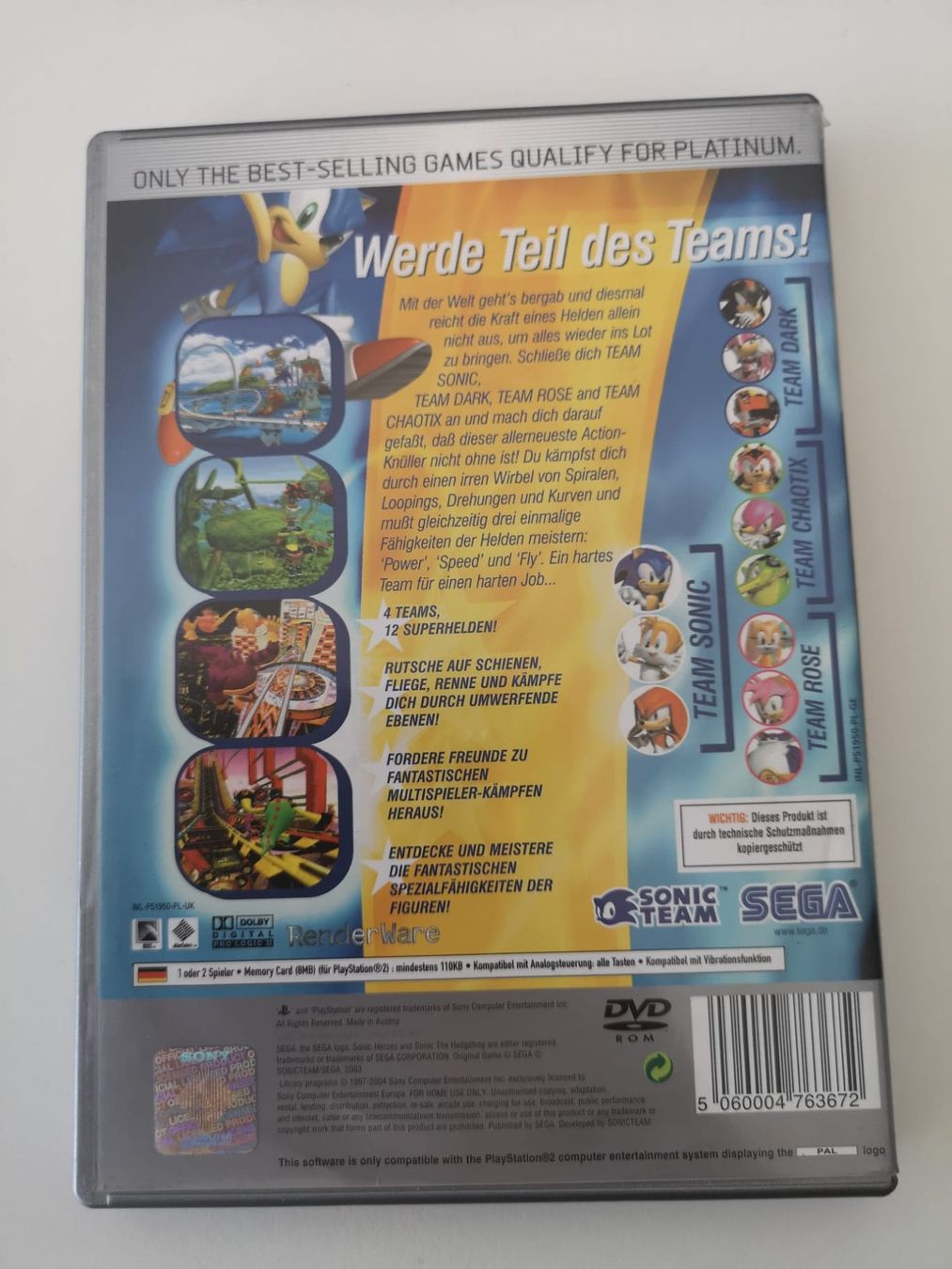 Giochi: Sonic Heroes (Platinum) (PS2) – Usato da Herisau venduto da Seyashop_2 2