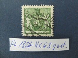 FL 1924 Nr. 63 gestempelt