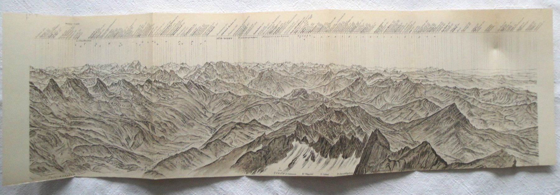 Cartine & Atlanti: Rundsicht vom Gipfel des Säntis – Usato da Schaffhausen venduto da Hottschili 6