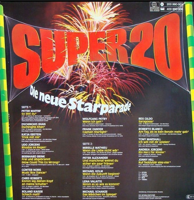 Dischi in vinile: Super 20 - Die Neue Starparade – Usato da Horn venduto da enigma66 1