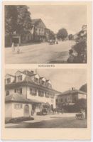 Kirchberg 1918 Postkkutsche Post Löwen Restaurant belebt