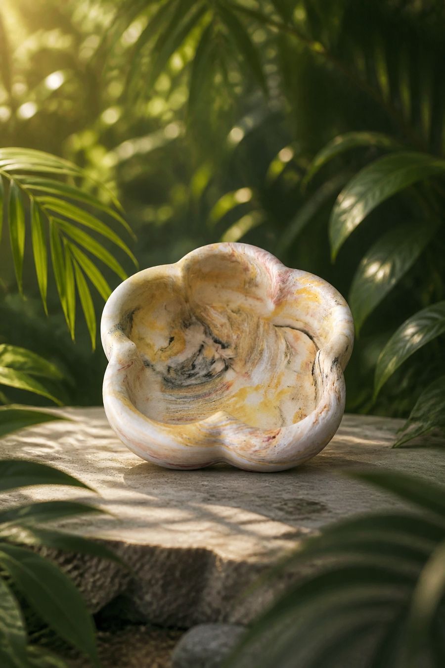 Sottobicchieri: Schale Blumenform Marmorierung Handmade – Nuovo e nell'imballaggio originale da Erlinsbach SO venduto da Inspirierend 1