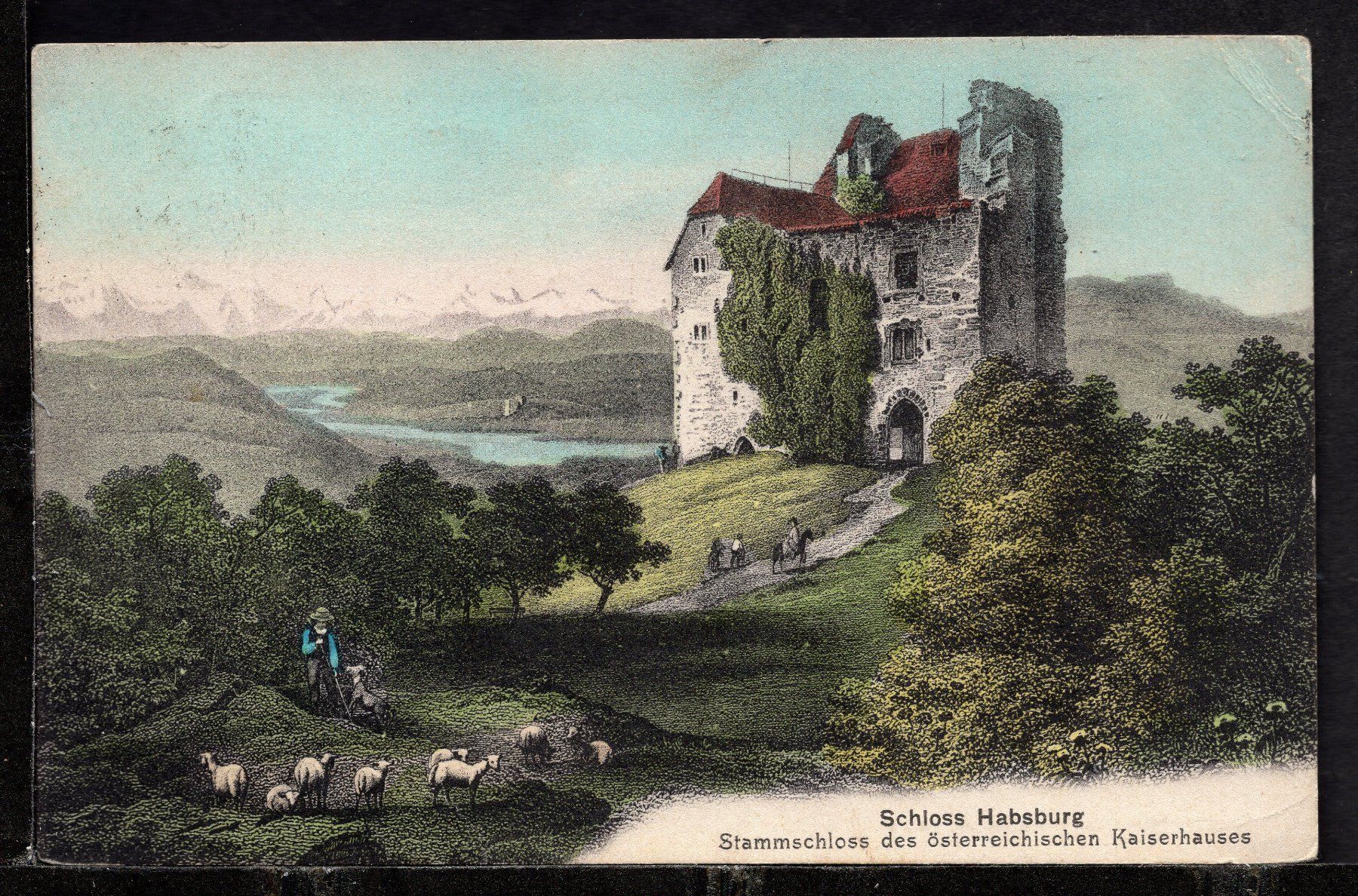 Cartoline postali: Habsburg  Schloss  1910 – Usato da Aarau venduto da kufi44