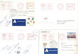 OLYMPIA LAUSANNE NAGANO Briefmarken Stempel 4 Belege TOP