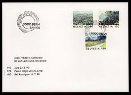 1998, FDC, Dauermarken Bilder der Schweiz (Nr. 949–951)