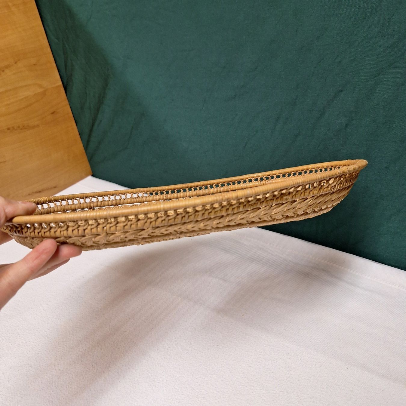 Altro per la casa: Versand möglich. Feine, hübsche Flechtarbeit, ovaler Korb – Usato da Winterthur venduto da Goldpipau 2