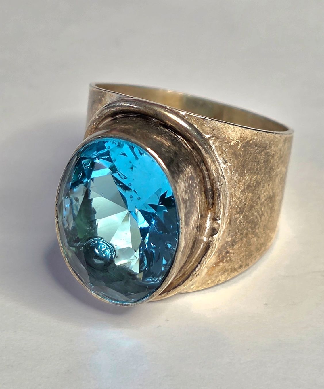 Bagues: Silber Ring mit blauem Stein – Neuf (Voir description) à Zürich par adriben 2