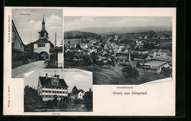 Ansichtskarten: Hauptwil, Ortsansicht, Schloss, Türmche – Gebraucht aus Berlin von bartko-reher