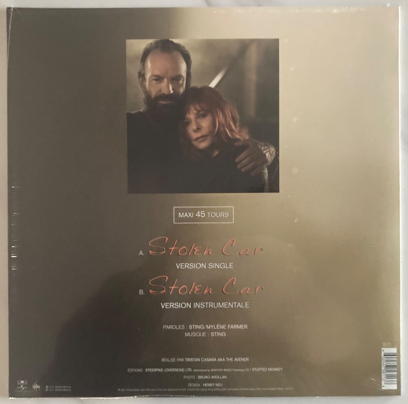 Dischi in vinile: MYLÈNE FARMER / STING - STOLEN CAR – Nuovo e nell'imballaggio originale da Poliez-Pittet venduto da Newtown-Records 1