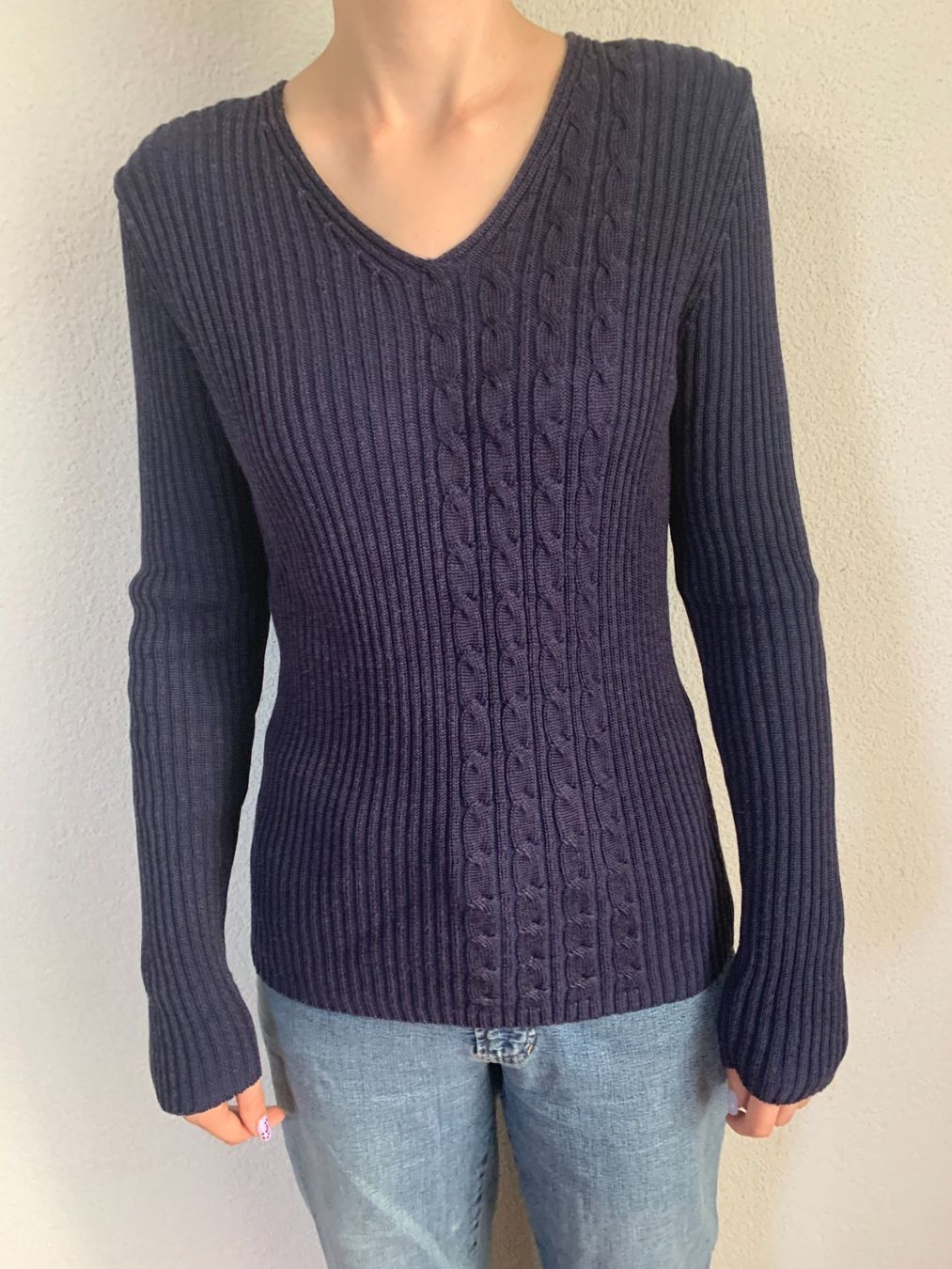 Maglioni & Felpe: dunkel violetter Strickpulli aus Baumwolle – Usato da Luzern venduto da Simona15 2