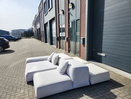Living Divani Sofa – Extrasoft – weiß/beige Stoff
