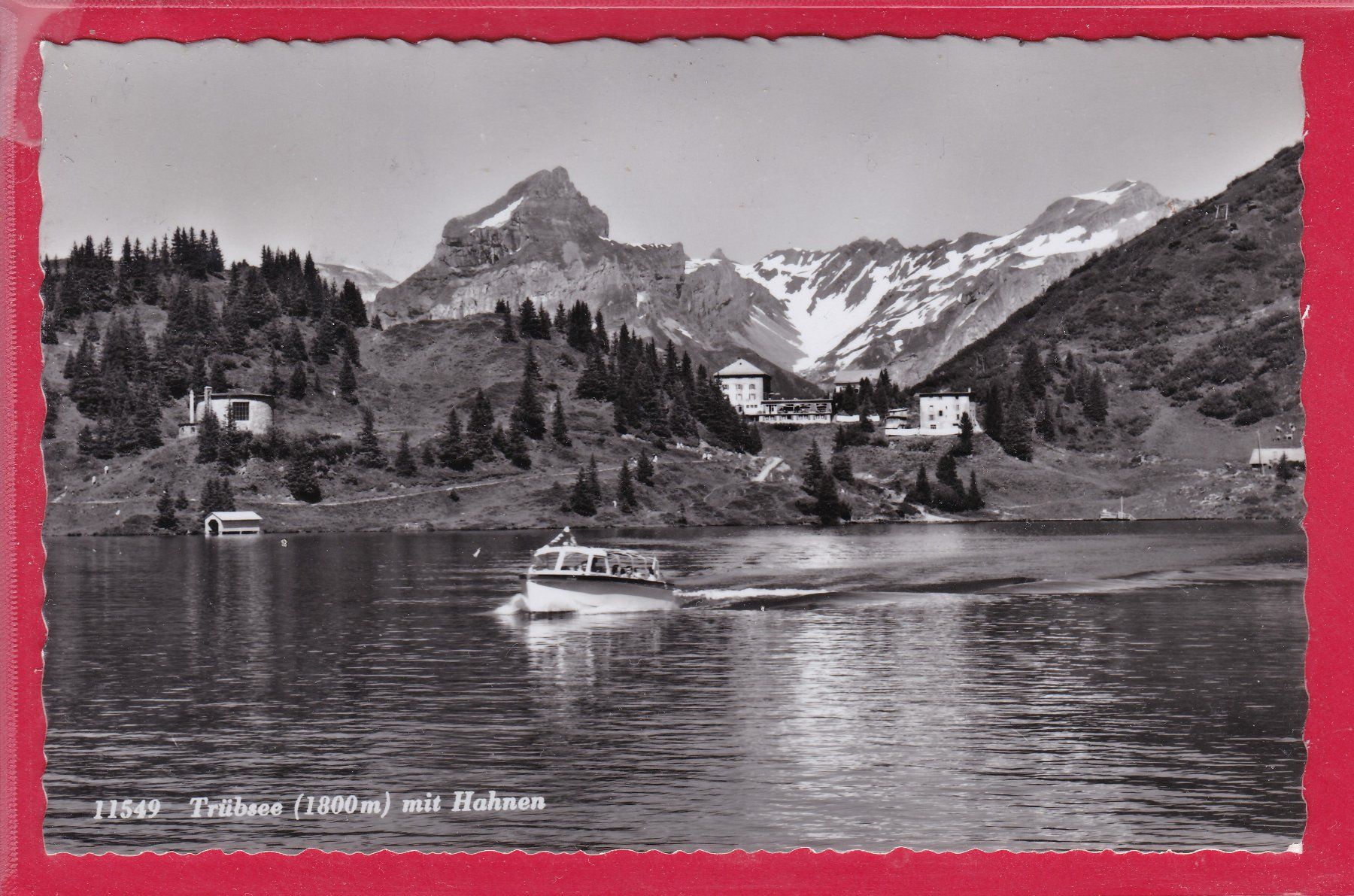 Cartoline postali: TRÜBSEE MIT HAHNEN, 2.7.1958 – Usato da Oberrieden venduto da Gebirgsstelze
