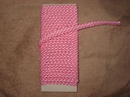 Paspelband Baumwolle pink/weiss kariert