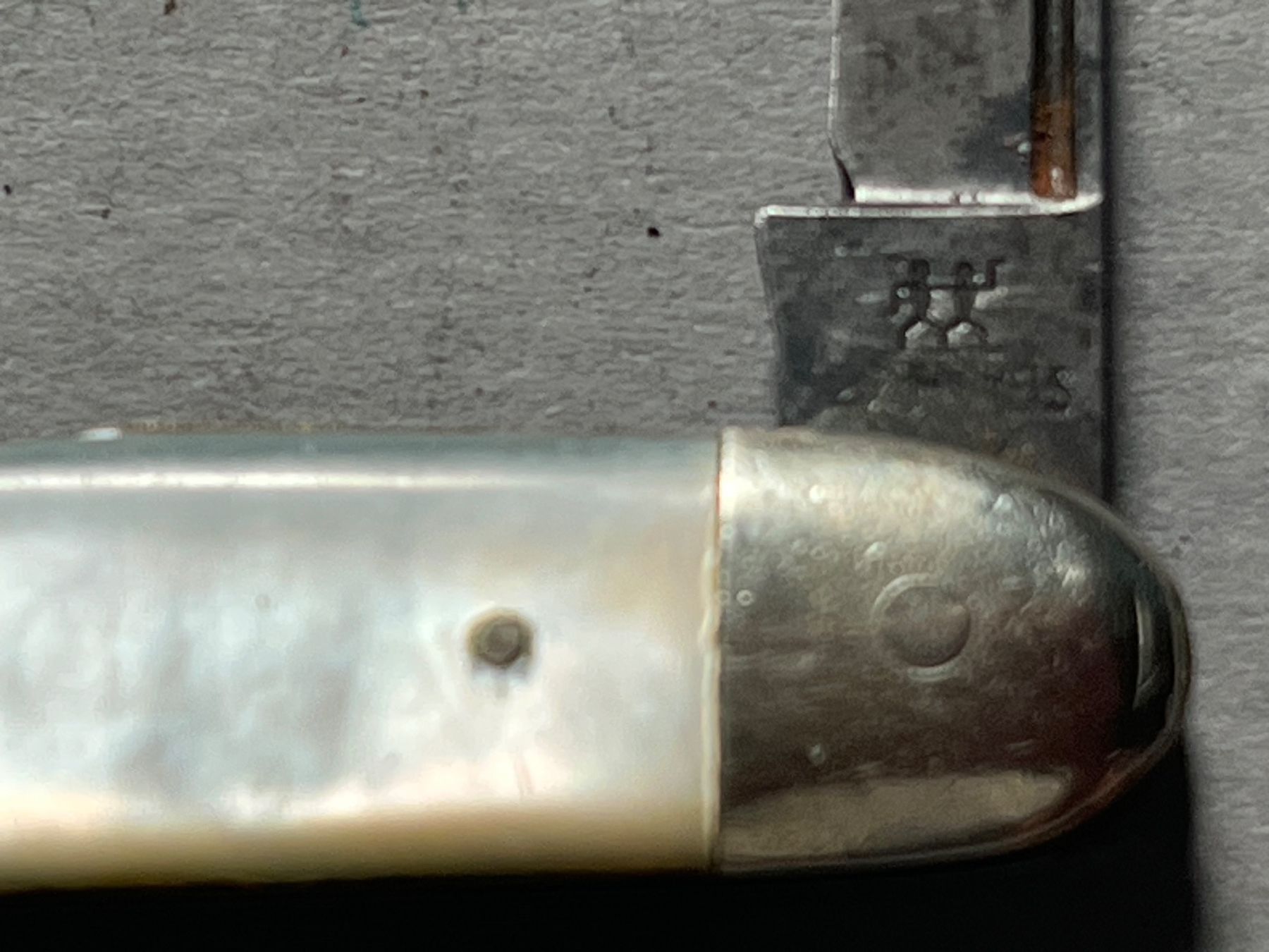 Solingen Coltelli tascabile: Antikes Sackmesser J. A. Henckels 72 mm - Perlmutt – Usato da Zürich venduto da FV.vintage 4