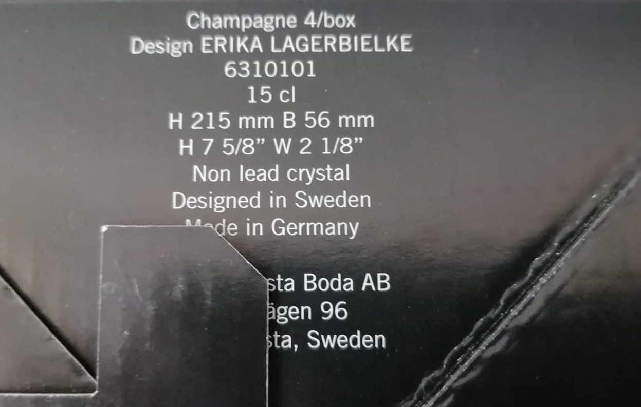 Bicchieri: 2x Orrefors More Champagner Glas 4er Set – Nuovo e nell'imballaggio originale da Münchenstein venduto da avg_5vgb 1