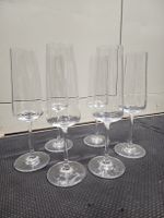 6 Sektgläser aus Glas transparent neuwertiger Zustand